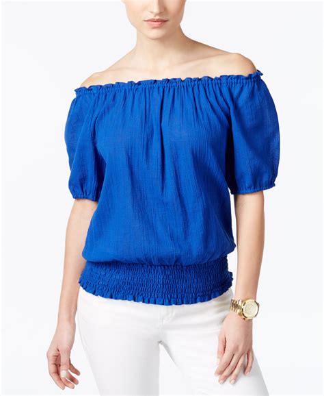 macys michael kors petites blouses|michael kors blouse shirt.